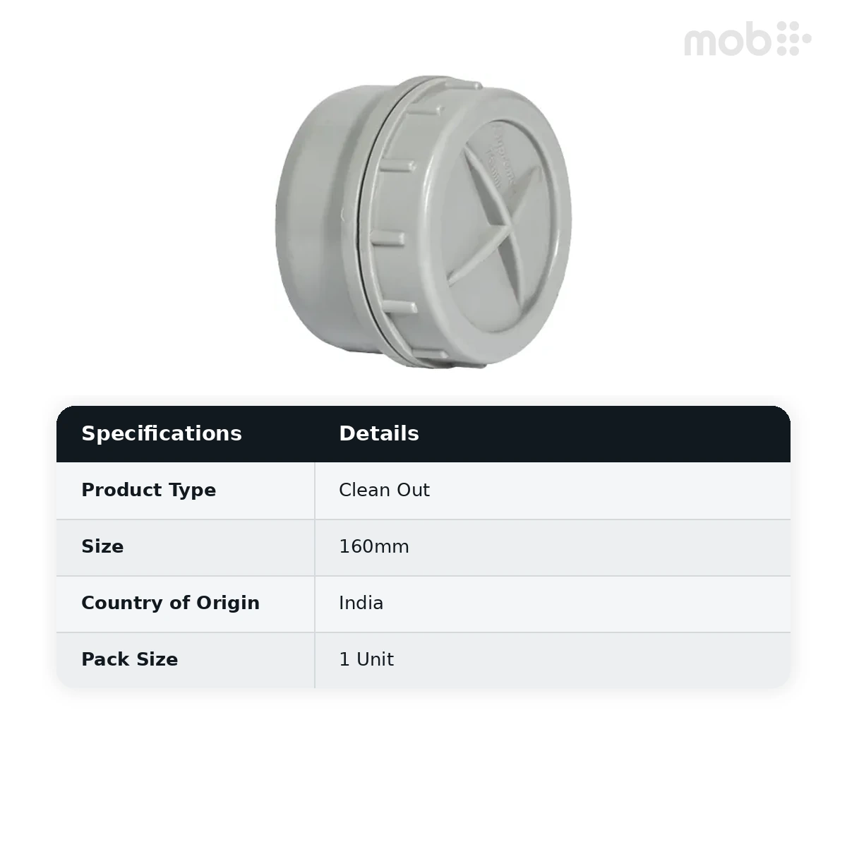 Supreme PVC S.W.R Clean Out, 160mm - image 2
