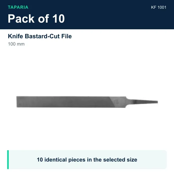Taparia Knife Bastard-Cut File 100 mm KF 1001 - Pack of 10 pieces - image 2