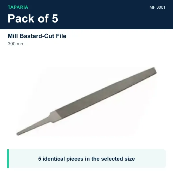 Taparia Mill Bastard-Cut File 300 mm MF 3001 - Pack of 5 pieces - image 2