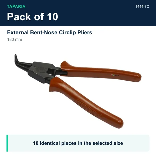 Taparia External Bent-Nose Circlip Pliers 180 mm 1444-7C - Pack of 10 pieces - image 2