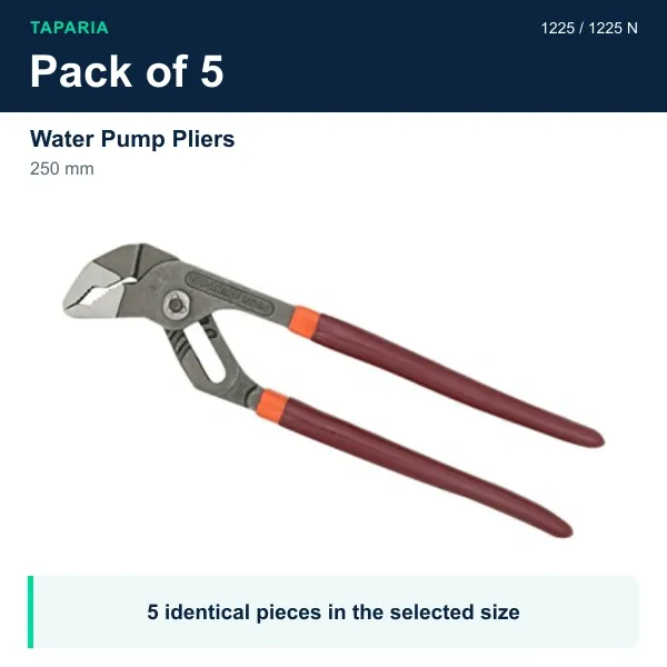 Taparia Water Pump Pliers 250 mm 1225 / 1225 N - Pack of 5 pieces - image 2