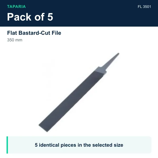 Taparia Flat Bastard-Cut File 350 mm FL 3501 - Pack of 5 pieces - image 2