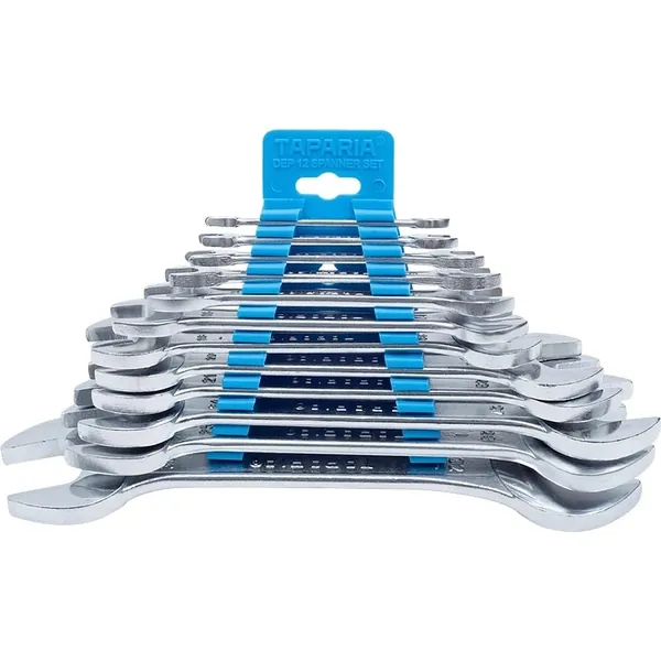 Taparia Double Open-End Spanner Set 12-Piece with Hanger DEP12HP