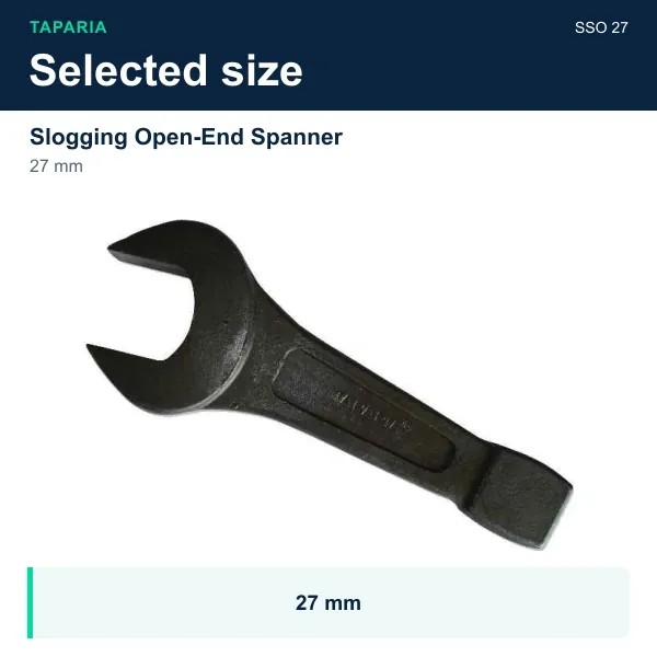 Taparia Slogging Open-End Spanner 27 mm SSO 27 - image 2