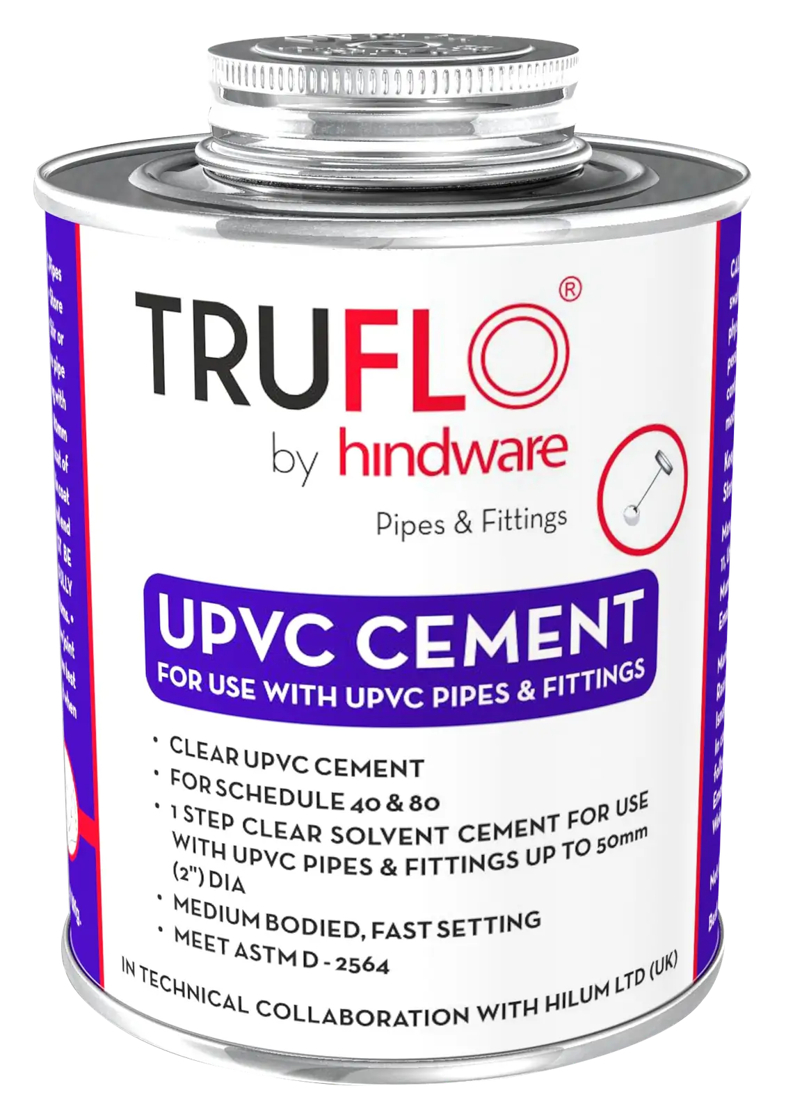 Truflo UPVC Medium Duty Clear Solvent Cement 118 ml Tin - UESCMD0118