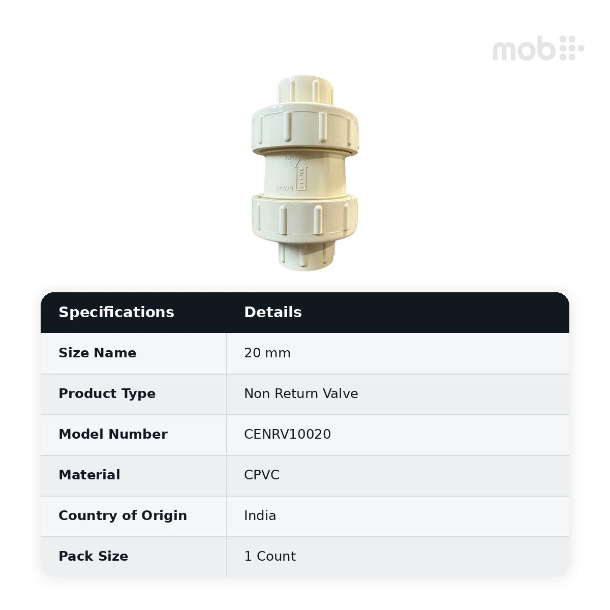 Truflo CPVC Non Return Valve 20 mm - CENRV10020 - image 2