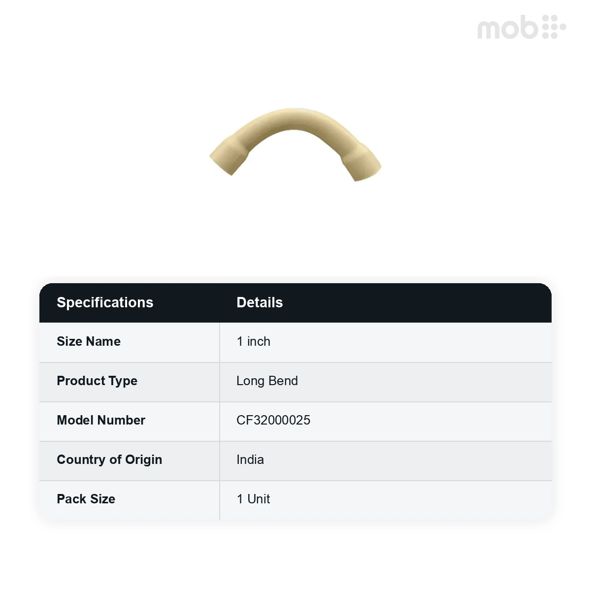 Truflo CPVC SDR 11 Plain Long Bend 25 mm (1 inch) code: CF32000025 - image 2