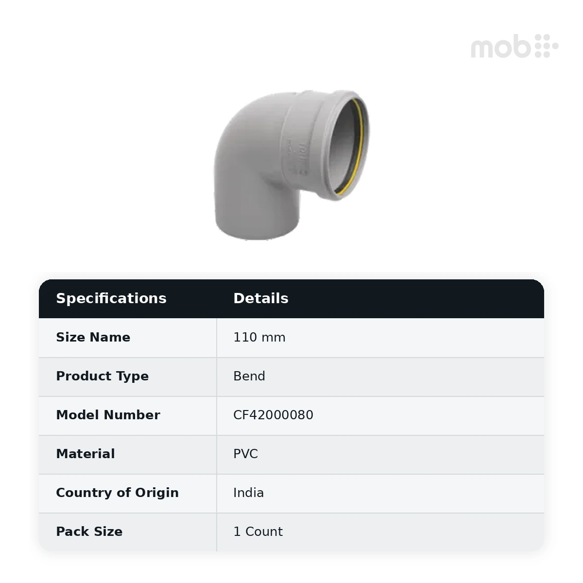 Truflo SWR Ringfit Bend 87.5 ° 110 mm - SF01000110 - image 2