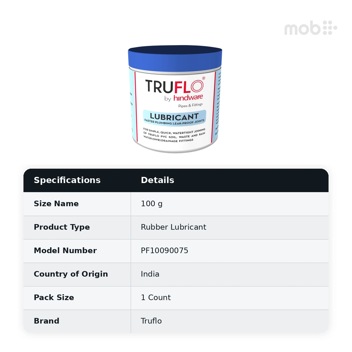 Truflo SWR Rubber Lubricant 100 g - SERLUB0100 - image 2