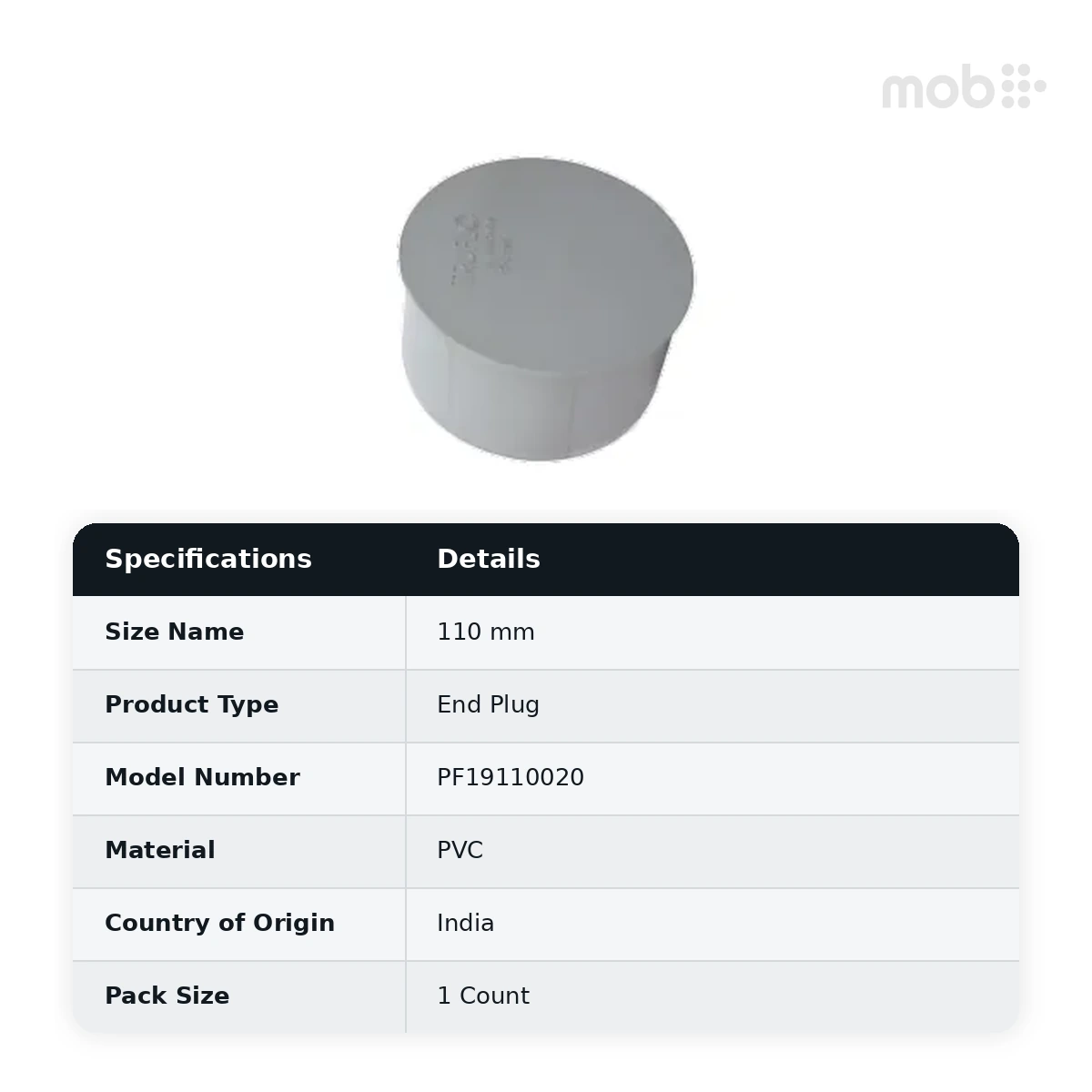 Truflo SWR Selfit Socket Plug 110 mm - SF65000110 - image 2