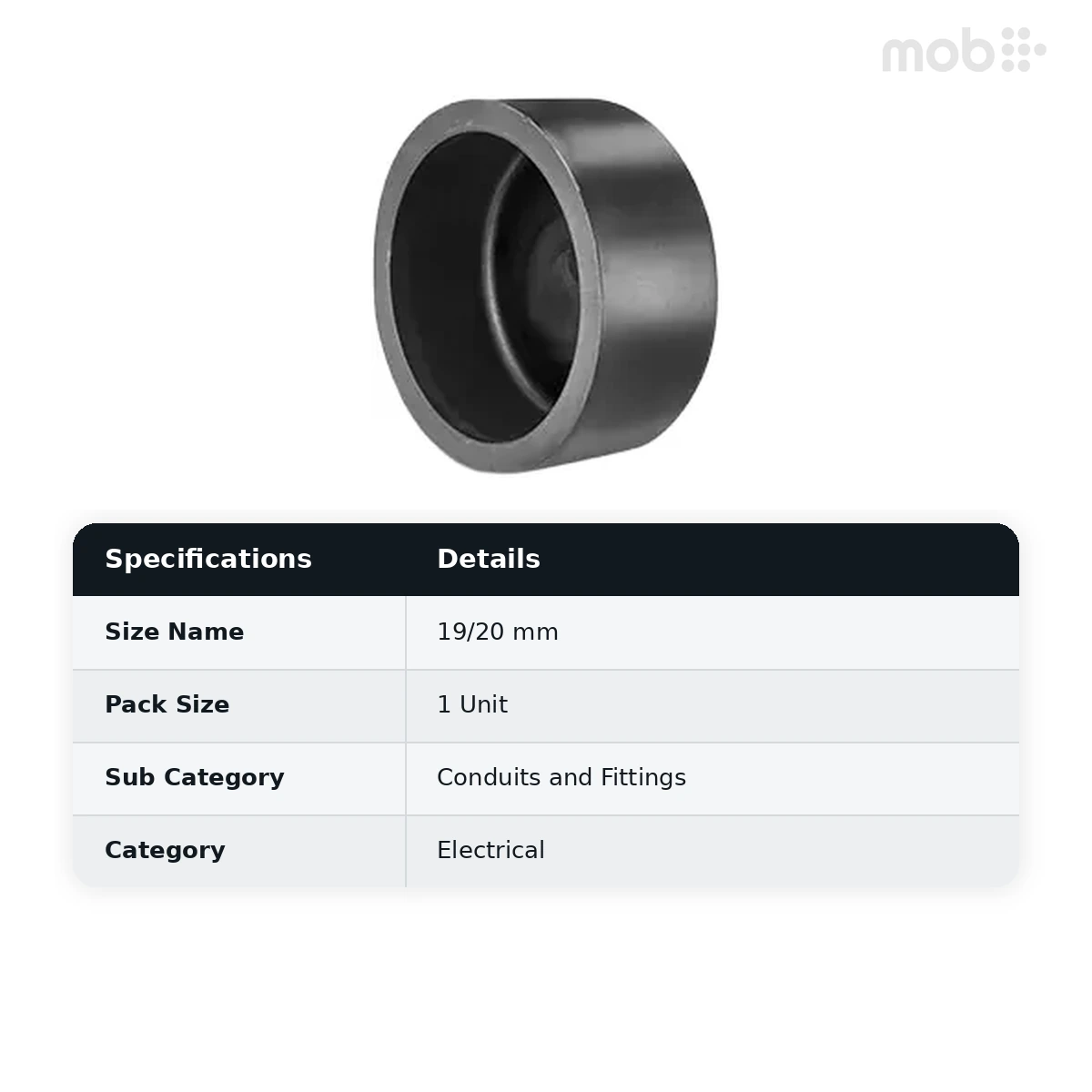 VIP End Cap 19/20mm