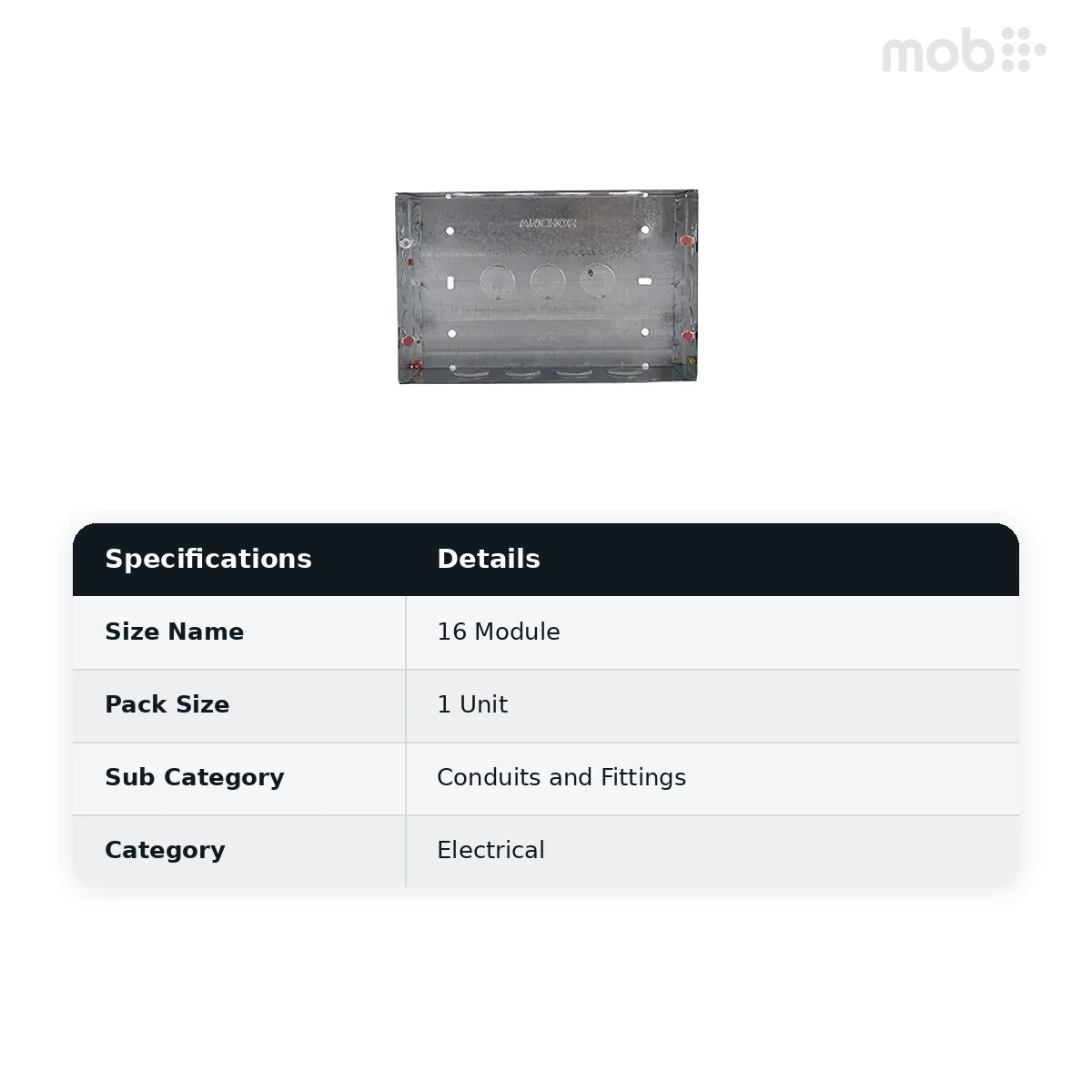 VIP G.I. Metal modular box 16 module 18 G - image 2