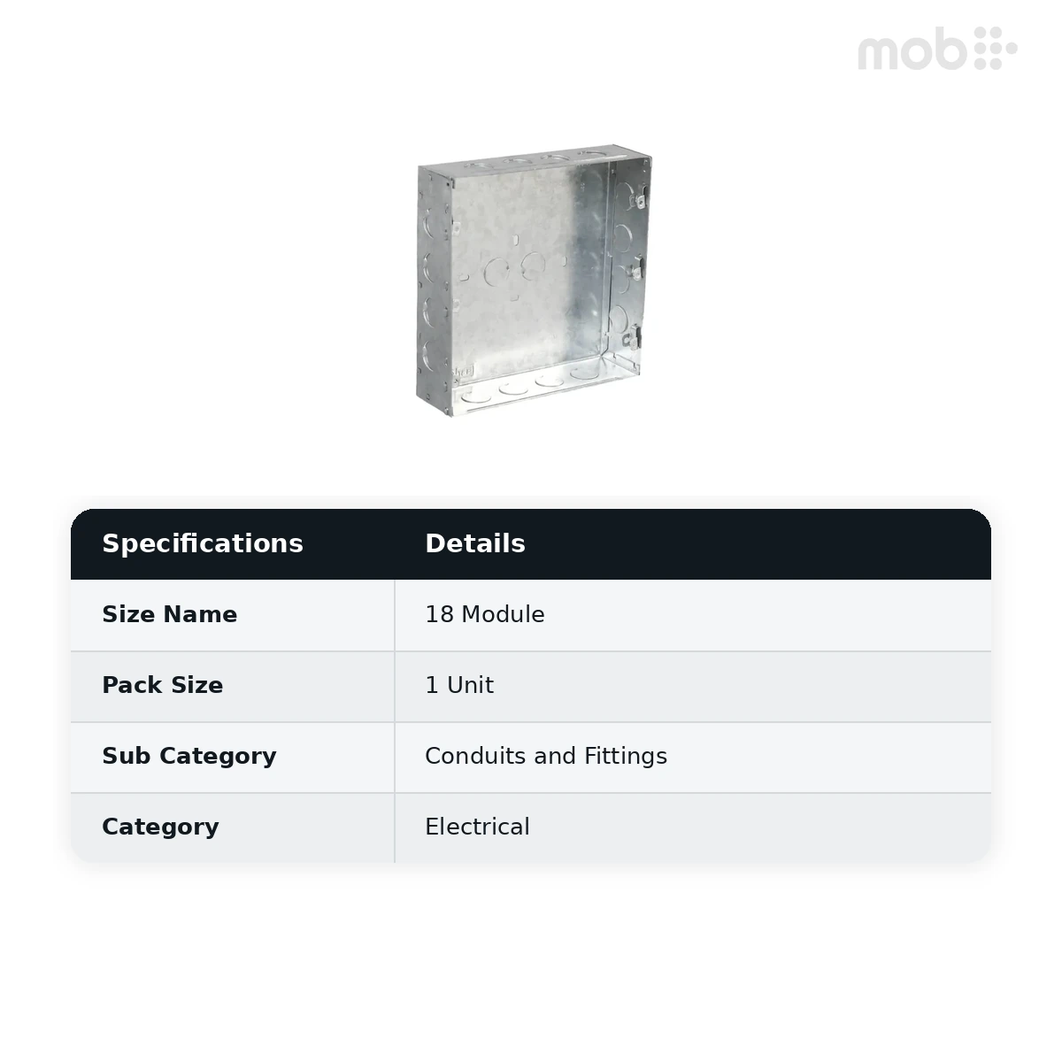 VIP G.I. Metal modular box 18 module 18 G - image 2