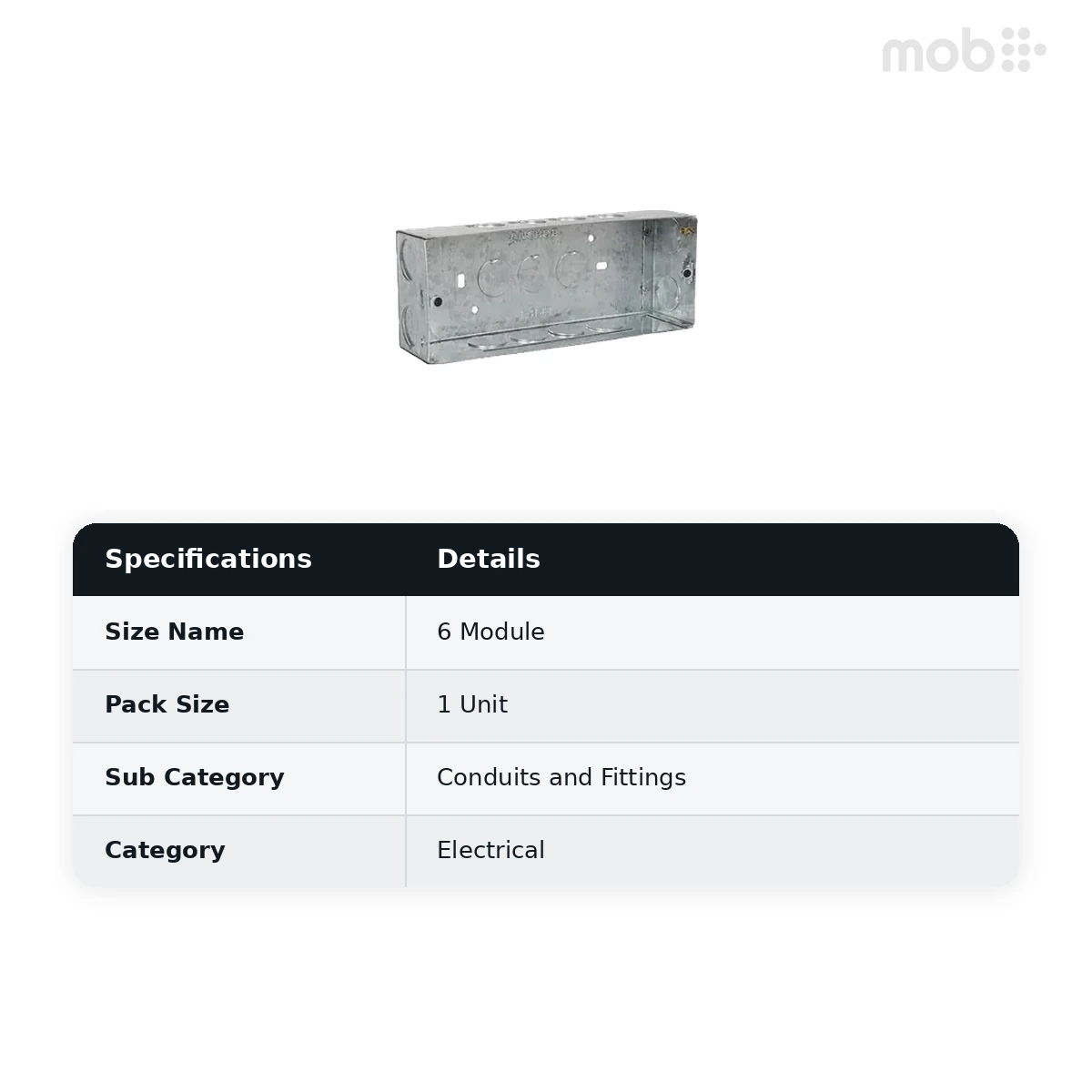VIP G.I. Metal modular box 6 module 18 G - image 2